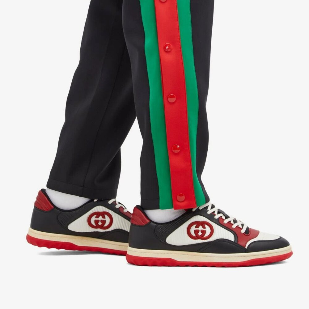 GUCCI SNEAKERS MENS MAC 80 EMBROIDERED SHOES w LOGO sz 7.5G US 8 - Picture 1 of 14